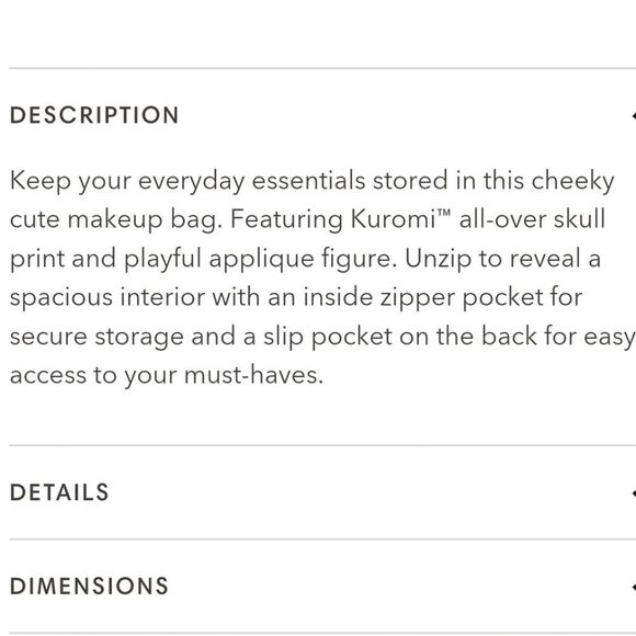 Impressions Kuromi Cosmetic Pouch - Picture 7 of 10